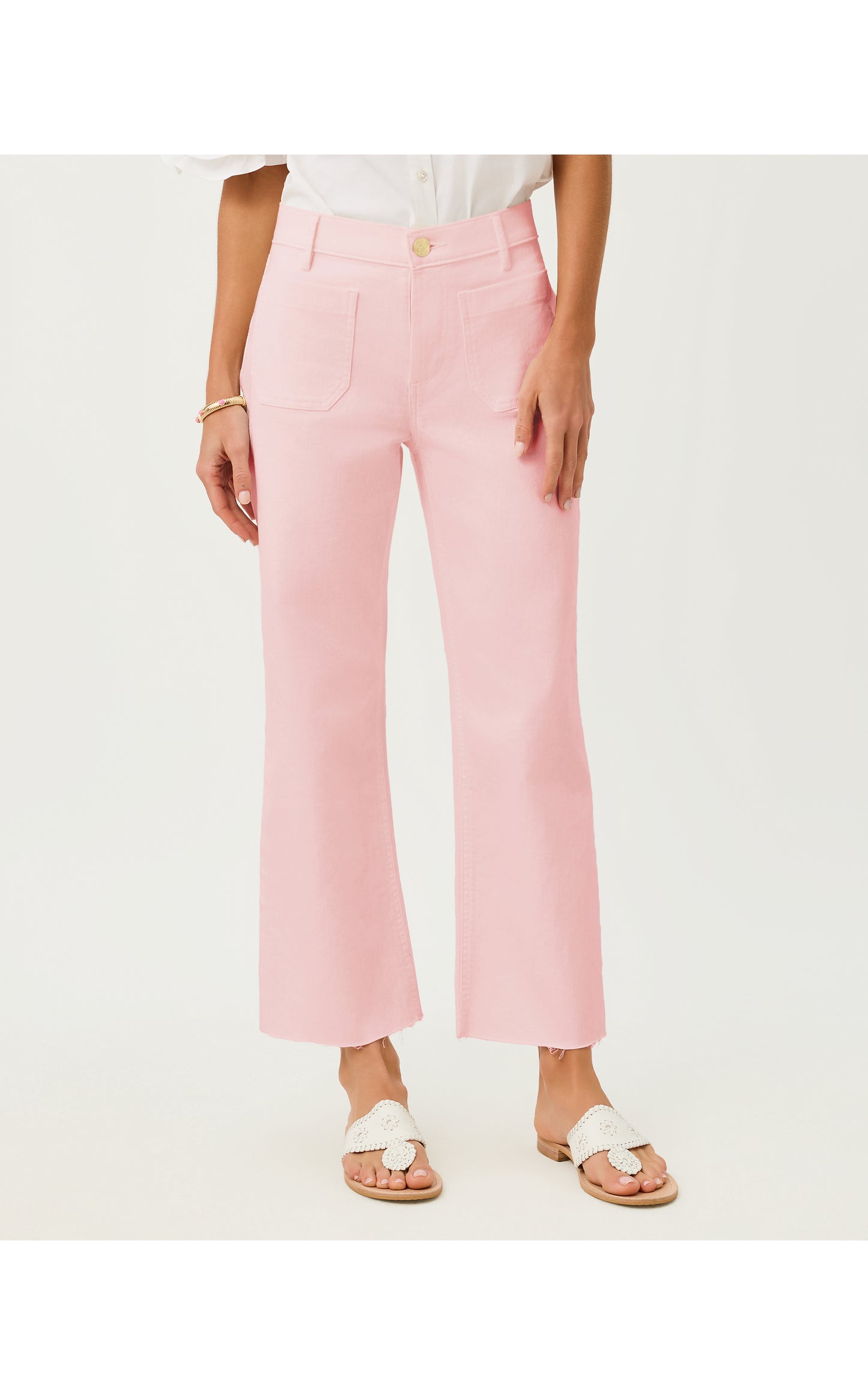 Harleen High Rise Crop Jean Pink Muse