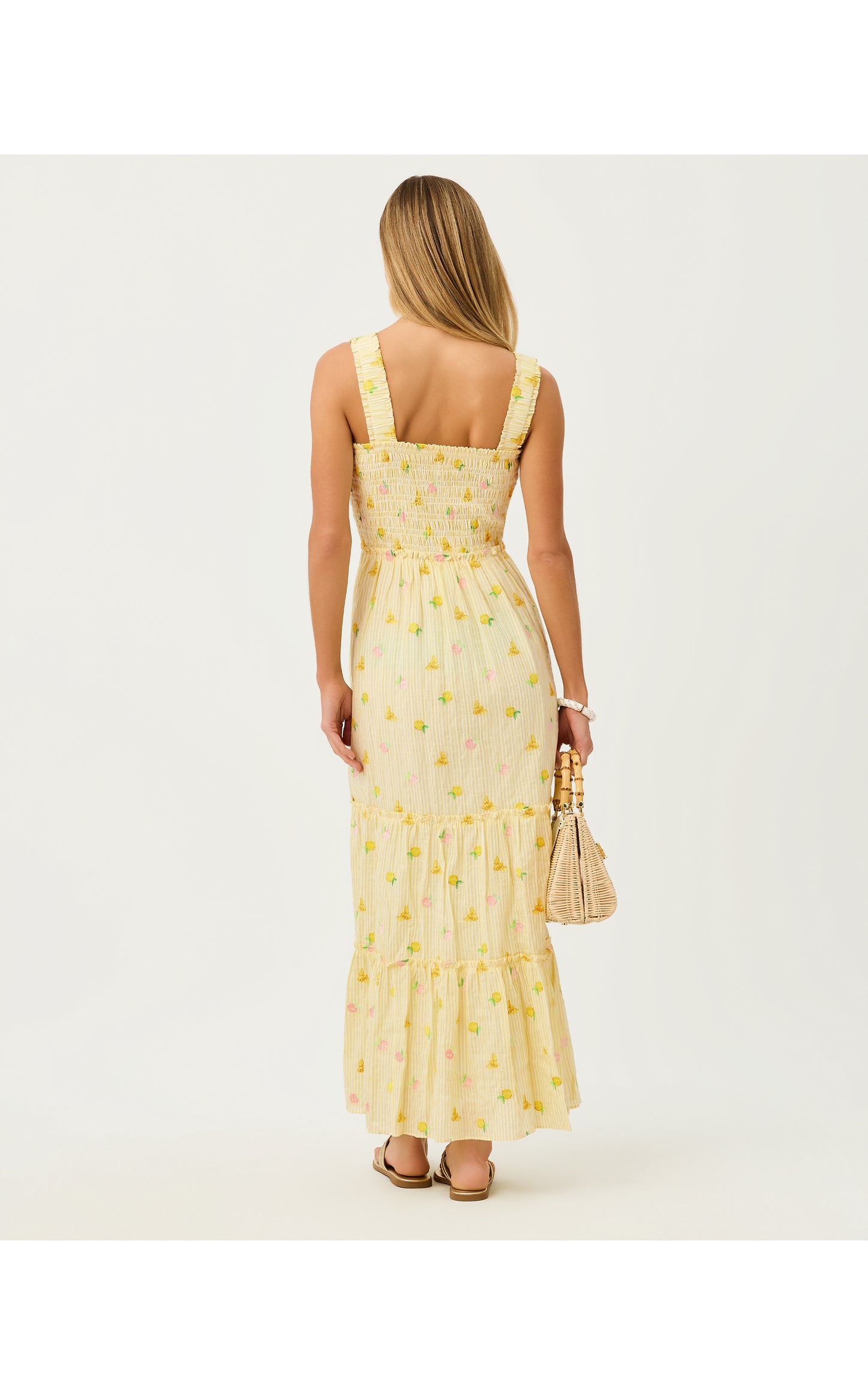 Hadly Smocked Maxi Dress Estelle Yellow