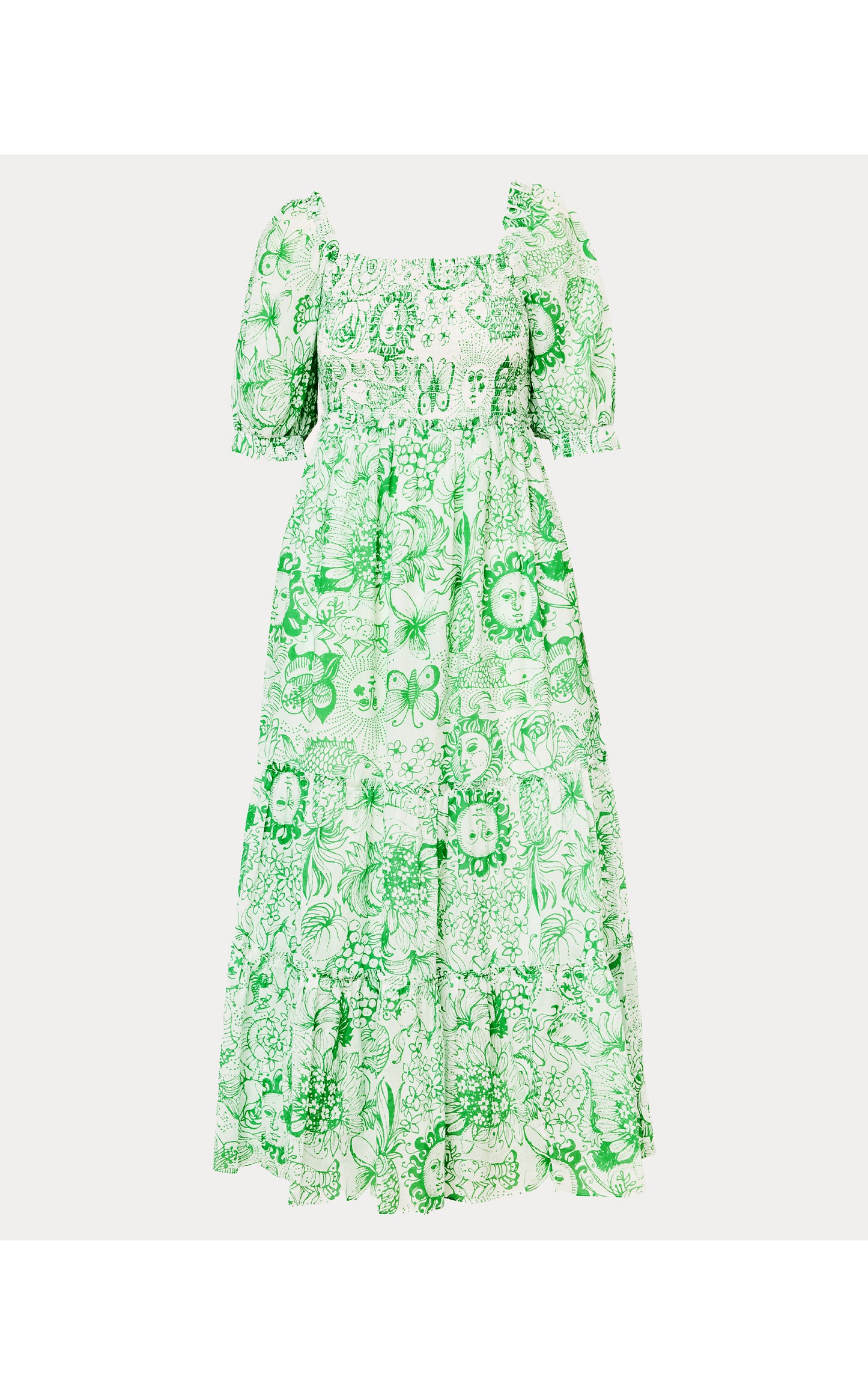 Hadly Short Sleeve Smocked Dress Fleur De Lilly