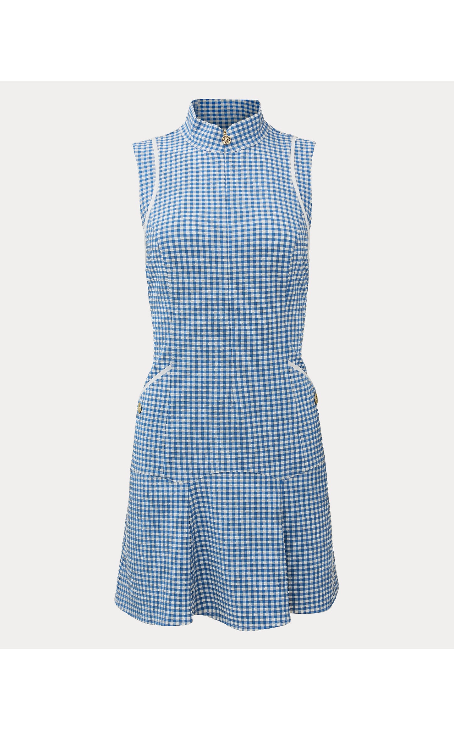 Kathy Flounce Dress UPF 50+ Starlight Navy Mini Gingham