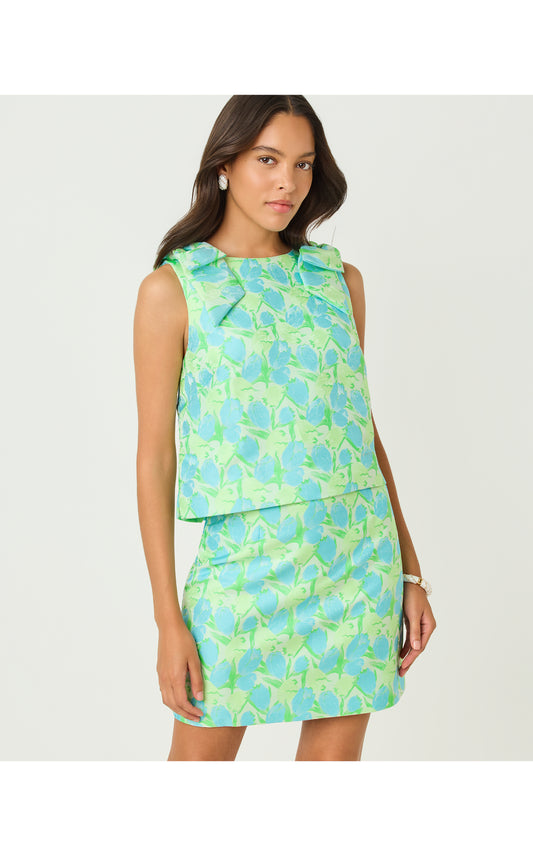 Annaleese Sleeveless Cropped Top Tulip Tango