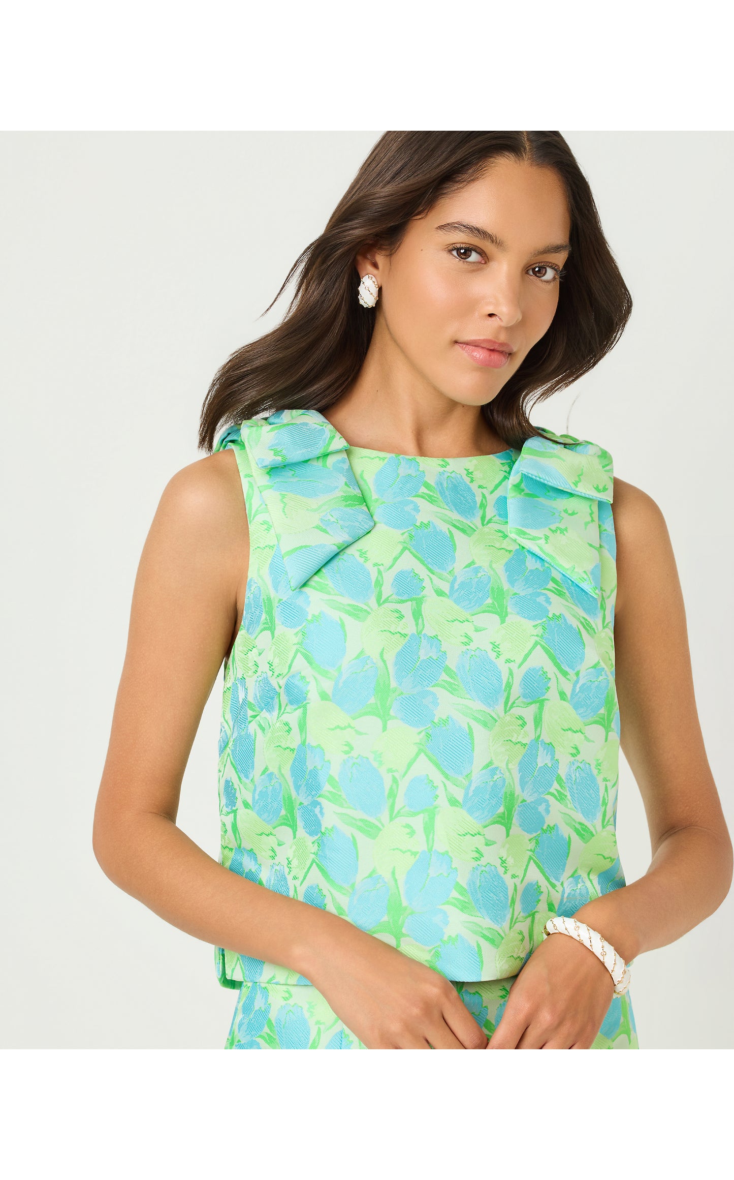 Annaleese Sleeveless Cropped Top Tulip Tango