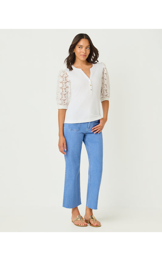 Harleen High Rise Crop Jean Rosanna Wash