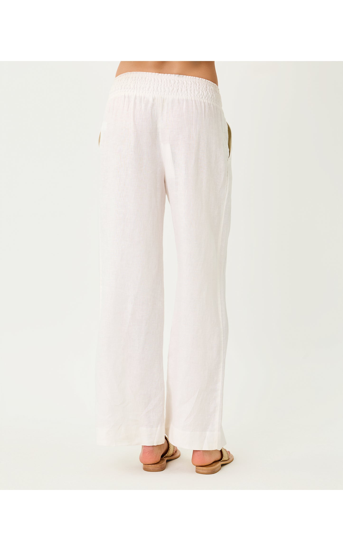Mirabella Linen Palazzo Pants Resort White