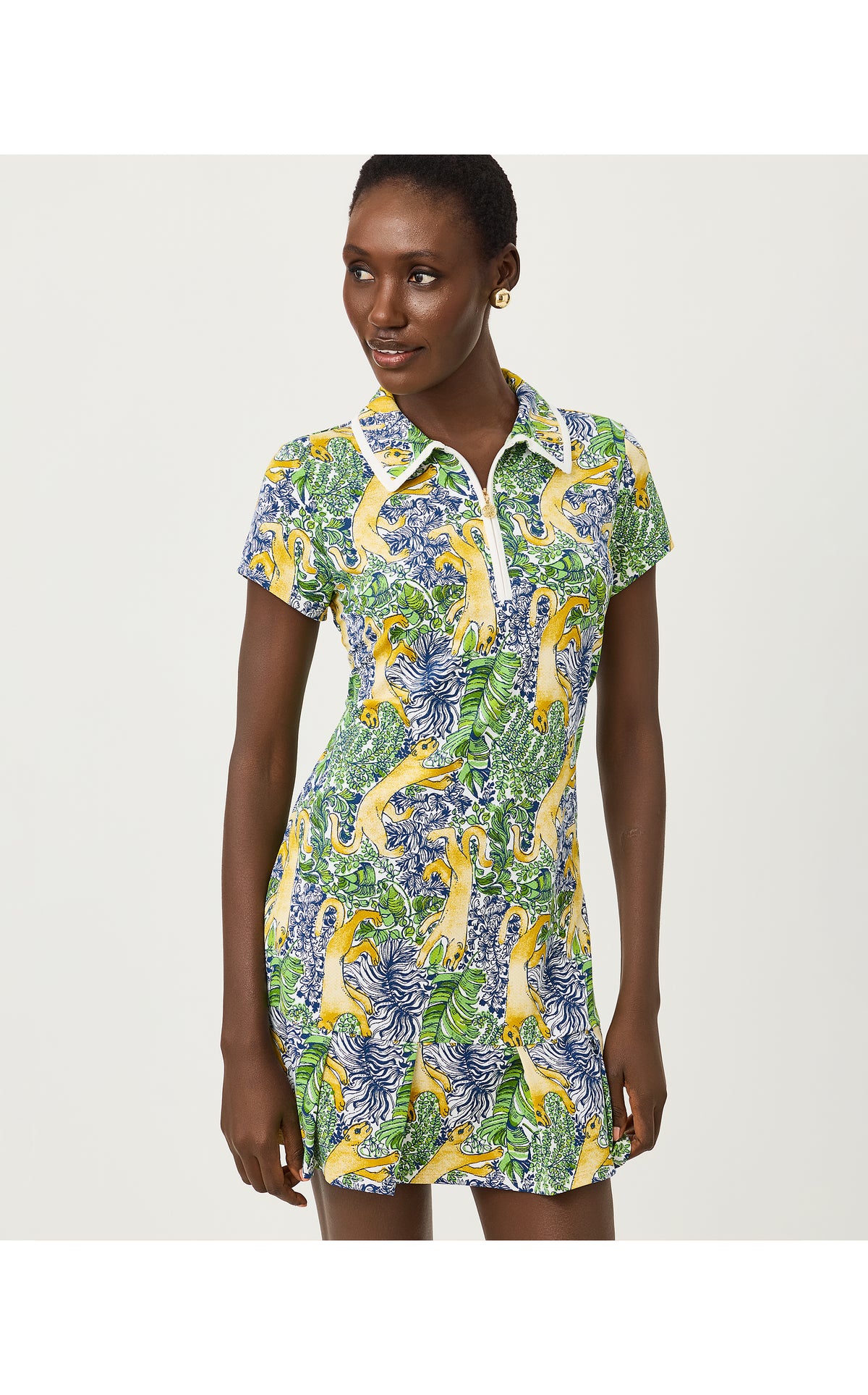 Cayo Costa Pleated Dress UPF 50+ Lil Palm Prowl