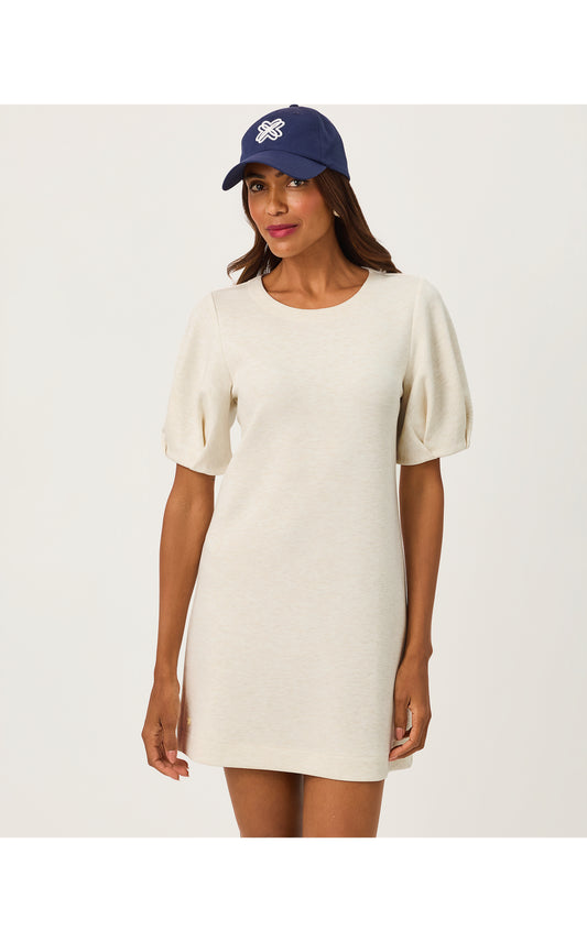 Semana Bubble Sleeve Dress Heathered Coconut