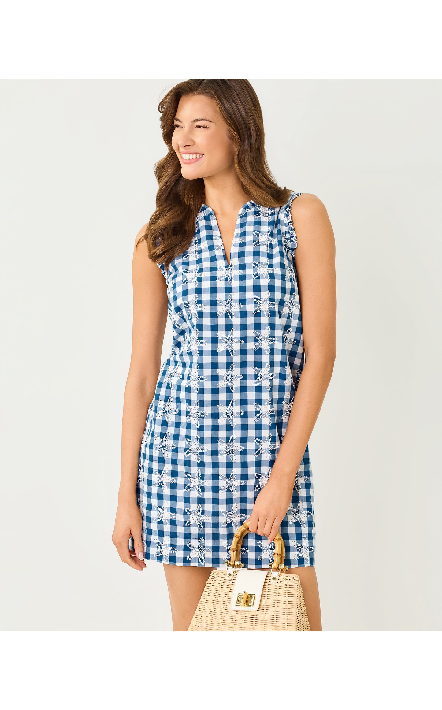 Kavalla Dress Starlight Navy Starfishing Gingham
