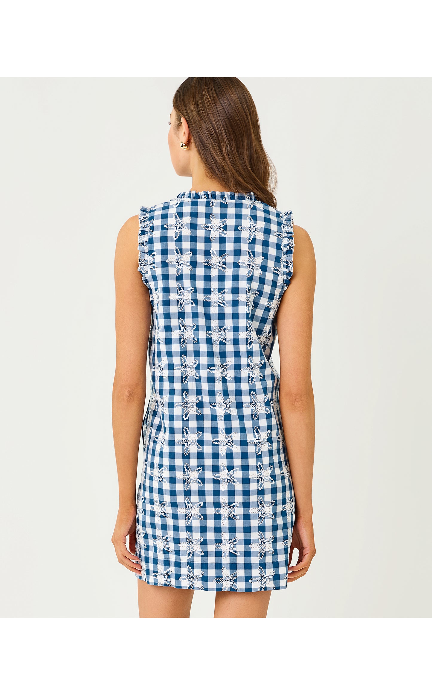 Kavalla Dress Starlight Navy Starfishing Gingham