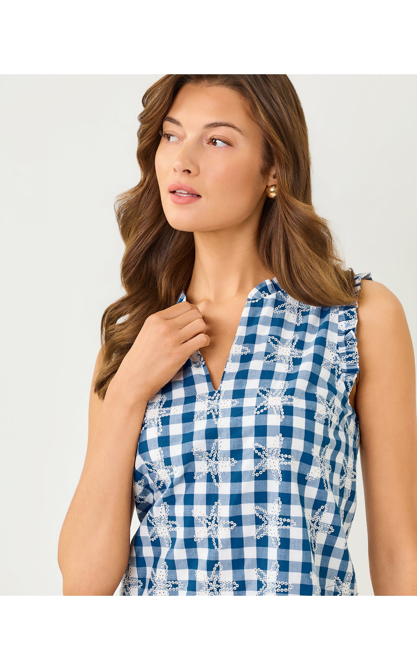 Kavalla Dress Starlight Navy Starfishing Gingham