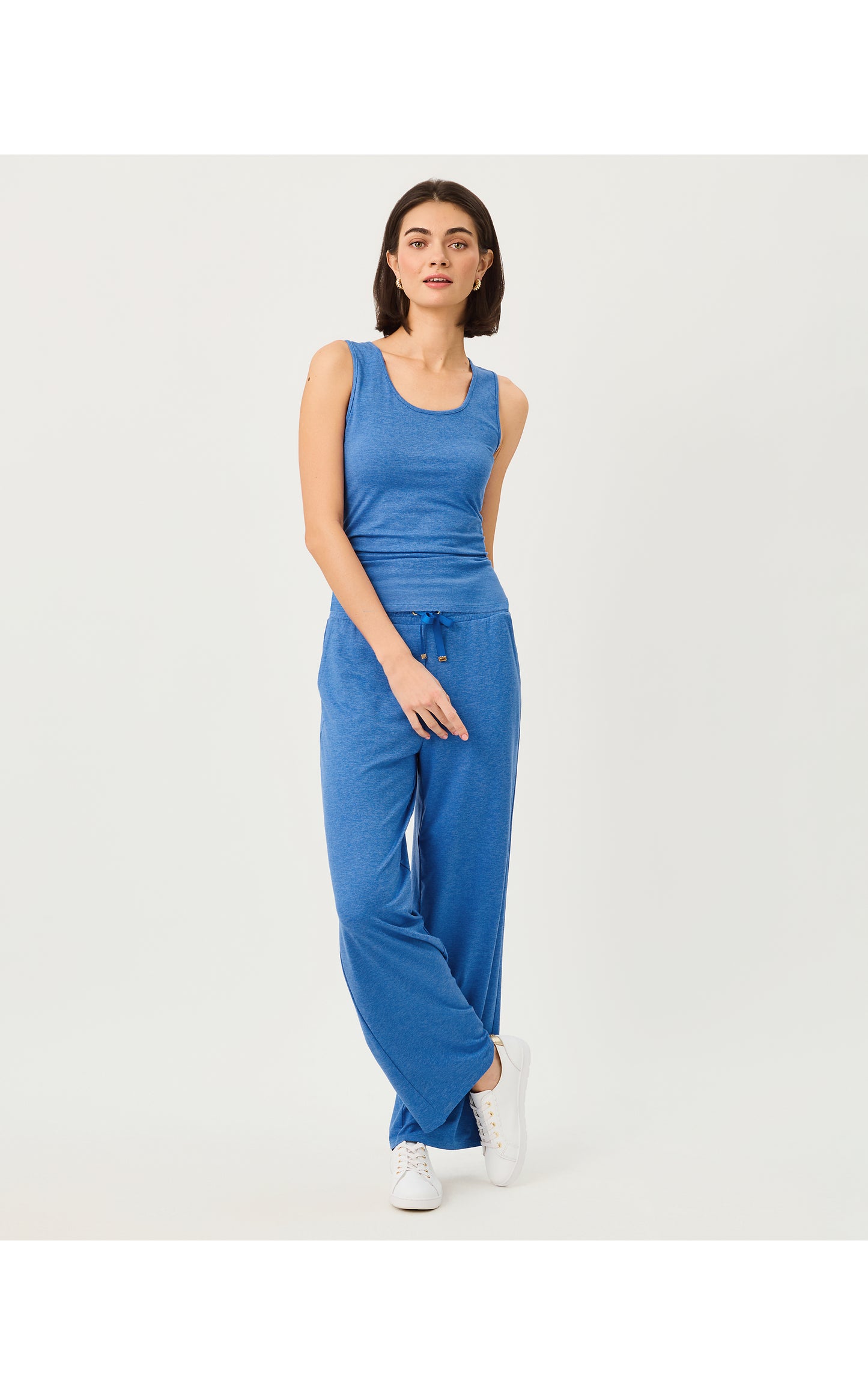 Marsaille Scoop Neck Tank UPF 50+ Heathered Merriweather Blue