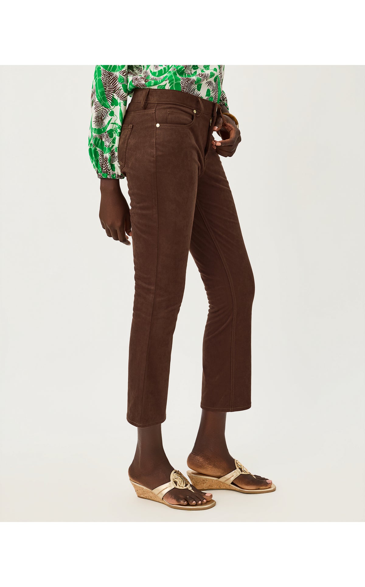 Annet High Rise Crop Flare Pant Coco Beach