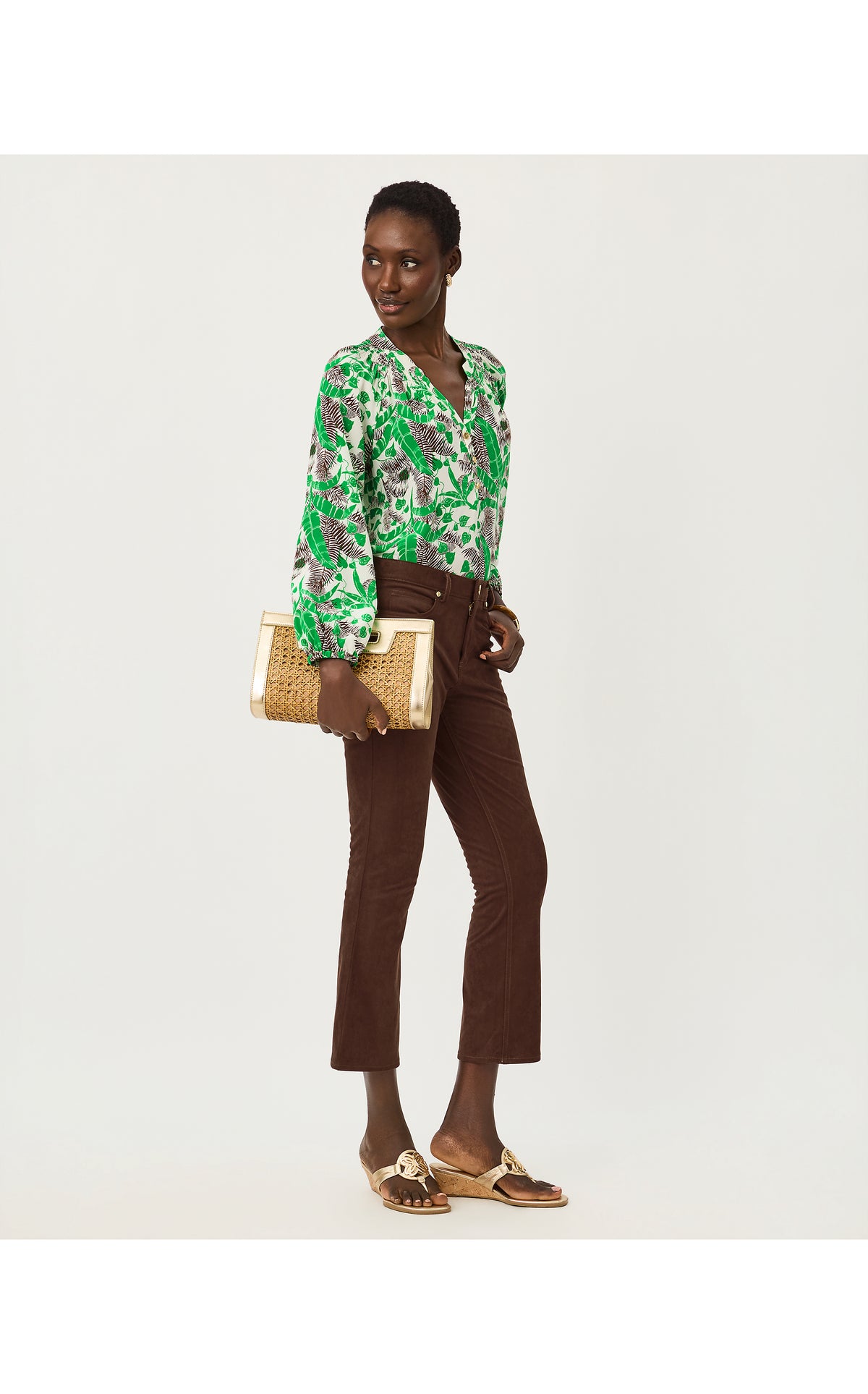 Annet High Rise Crop Flare Pant Coco Beach