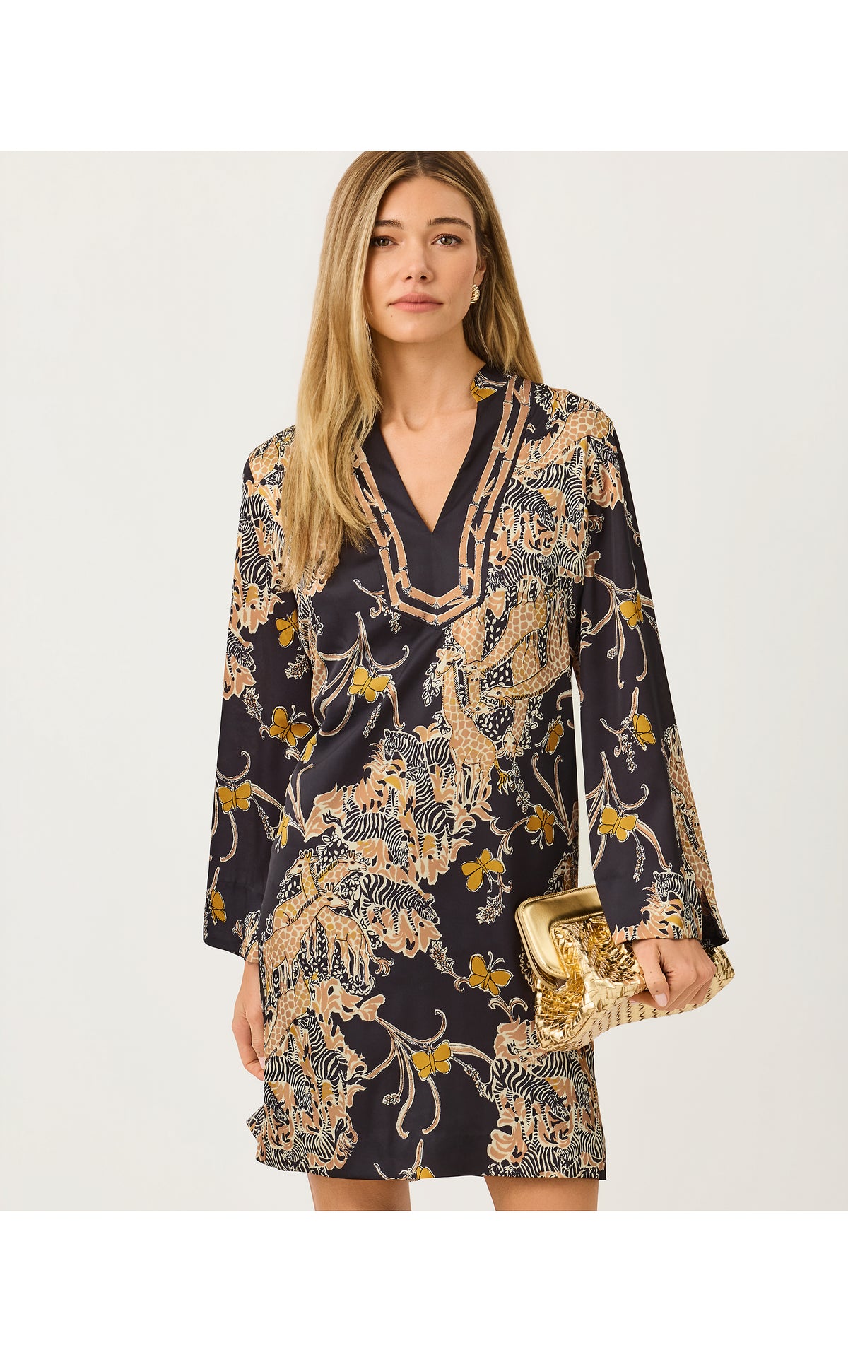 Irella Caftan Dress Striped Safari Engineered