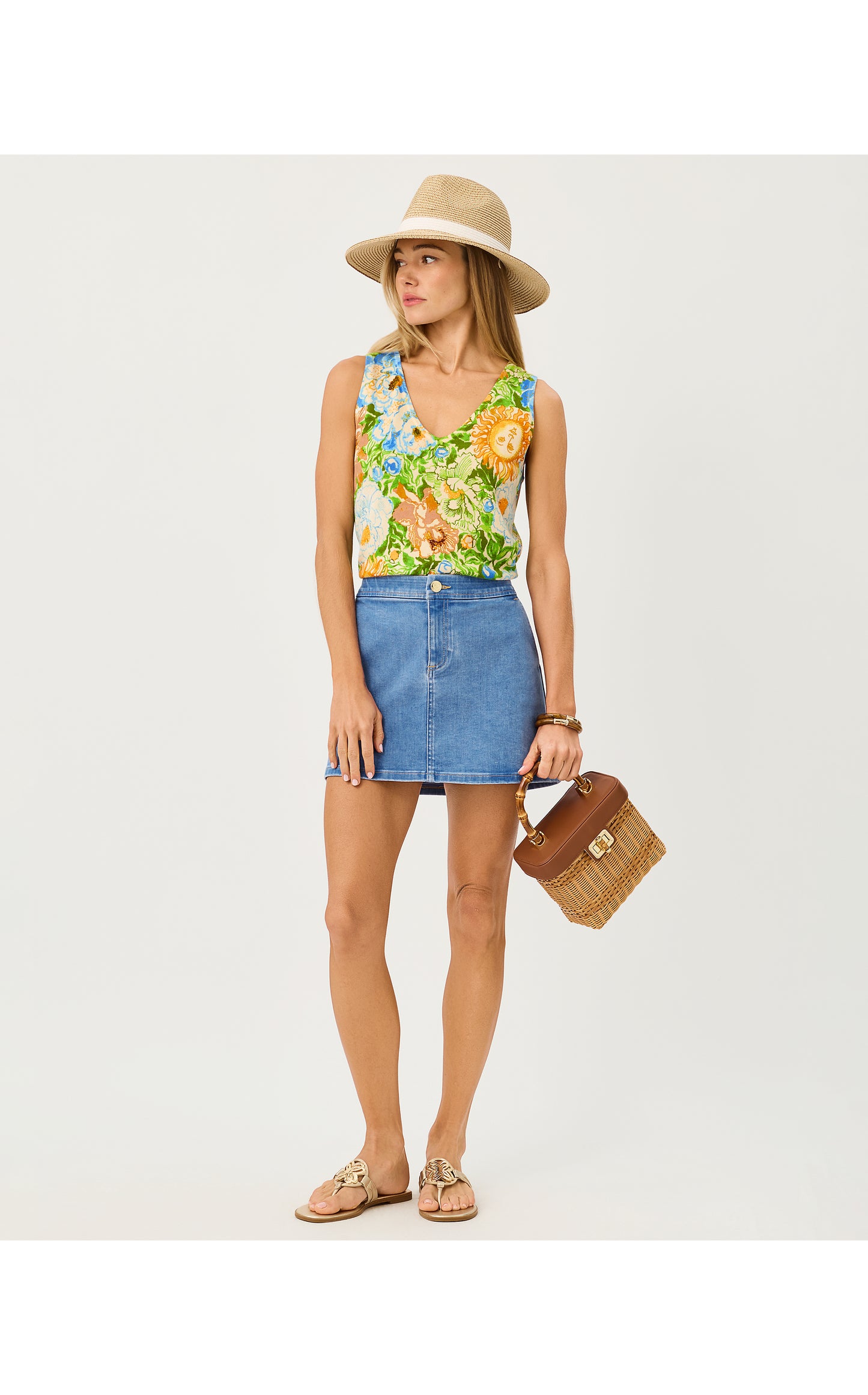 Colette Stretch Denim Mini Skirt Rosanna Wash