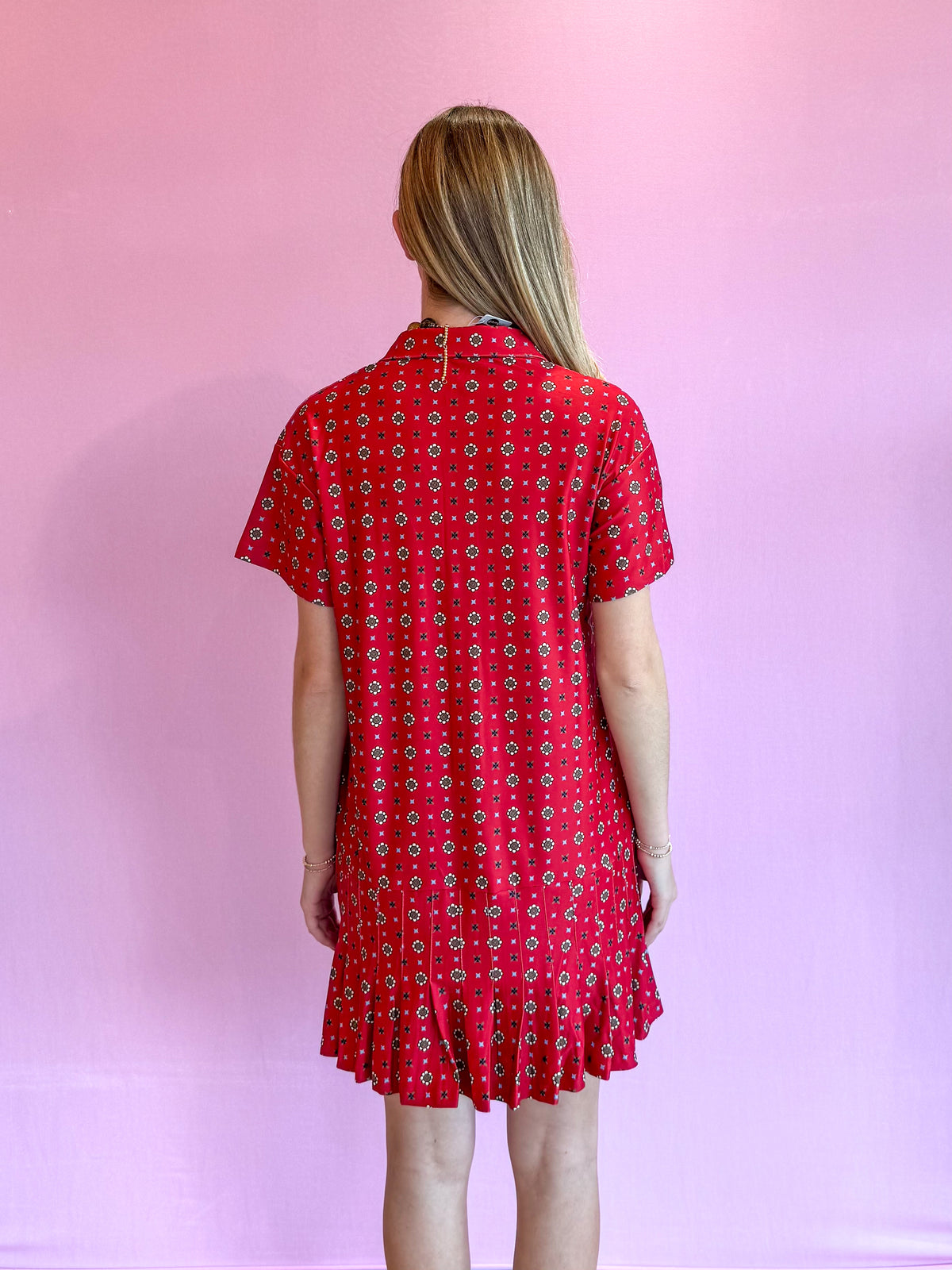 Aspen Dress Cherry Scarf Dot
