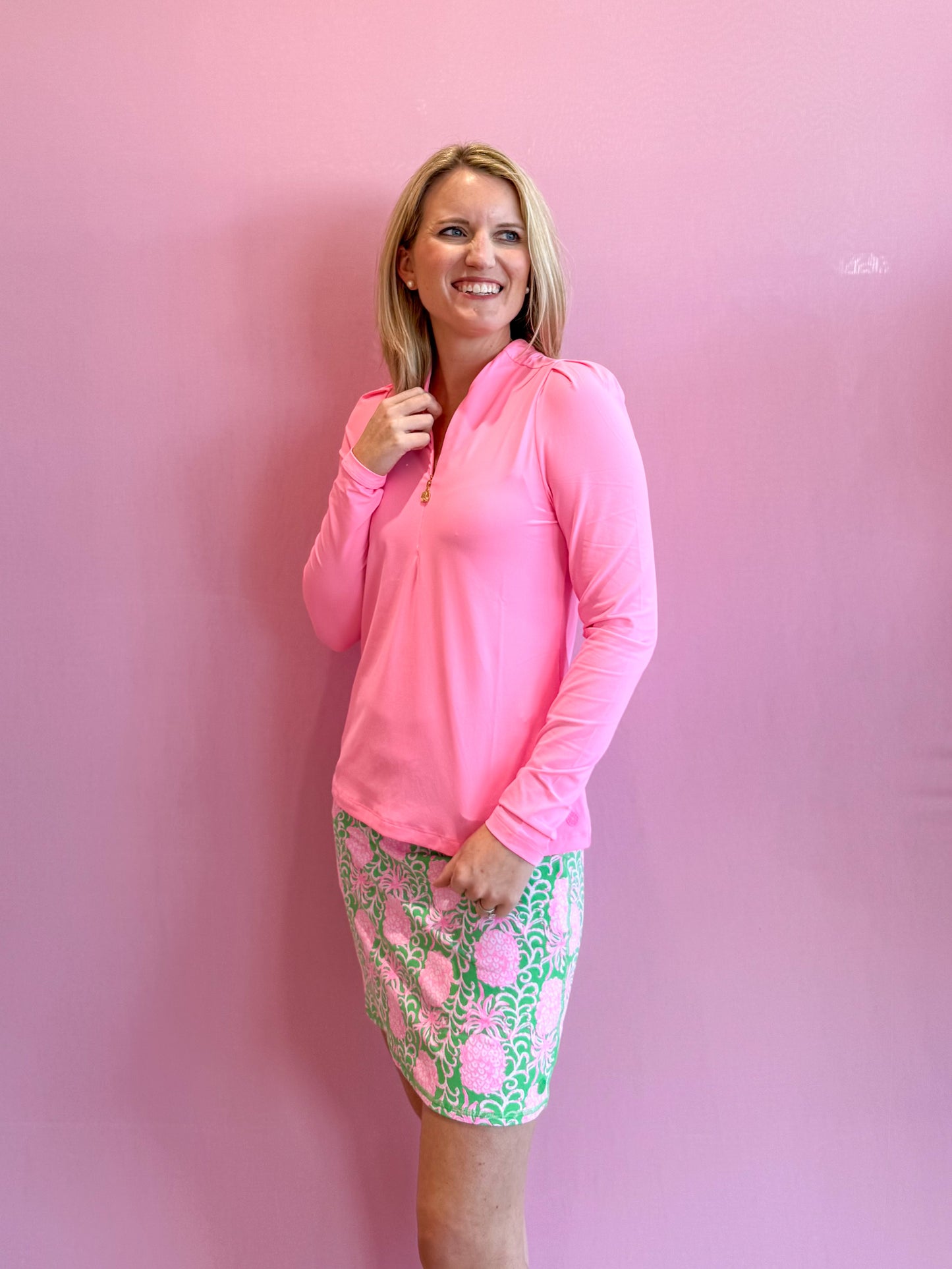 Sania Half Zip UPF 50+ Rousseau Pink