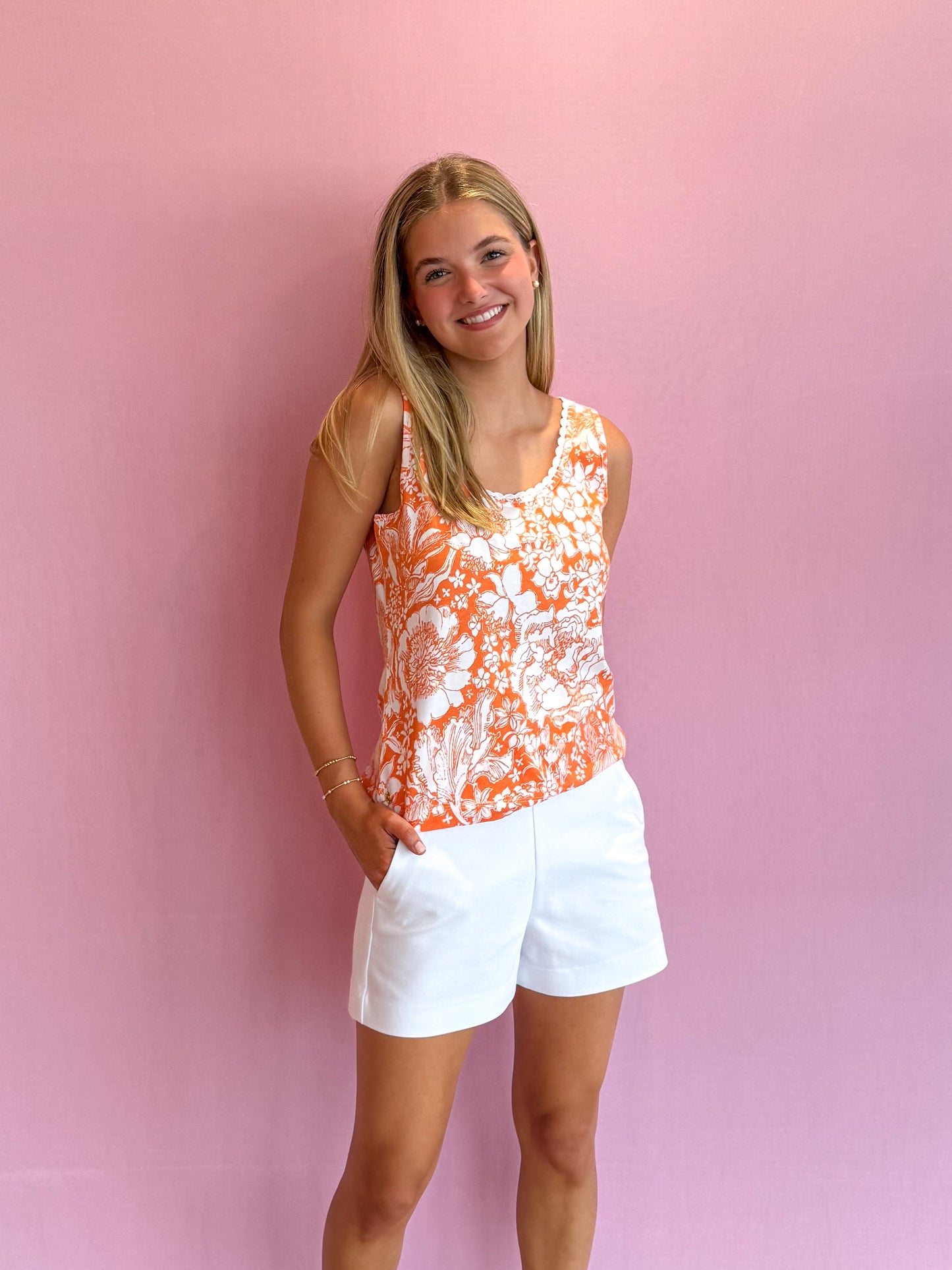 Gabbie Crochet Trimmed Knit Top Budding Romance