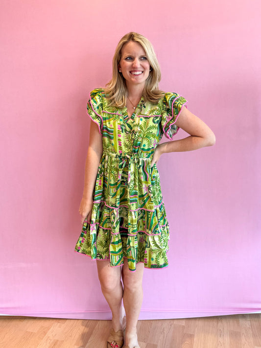 Taylor Mini Dress Summer Green