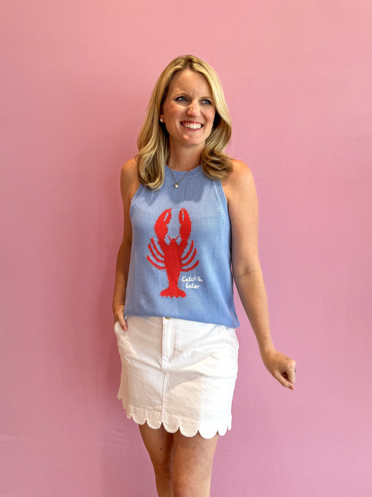 Emra Sweater Tank Lobster