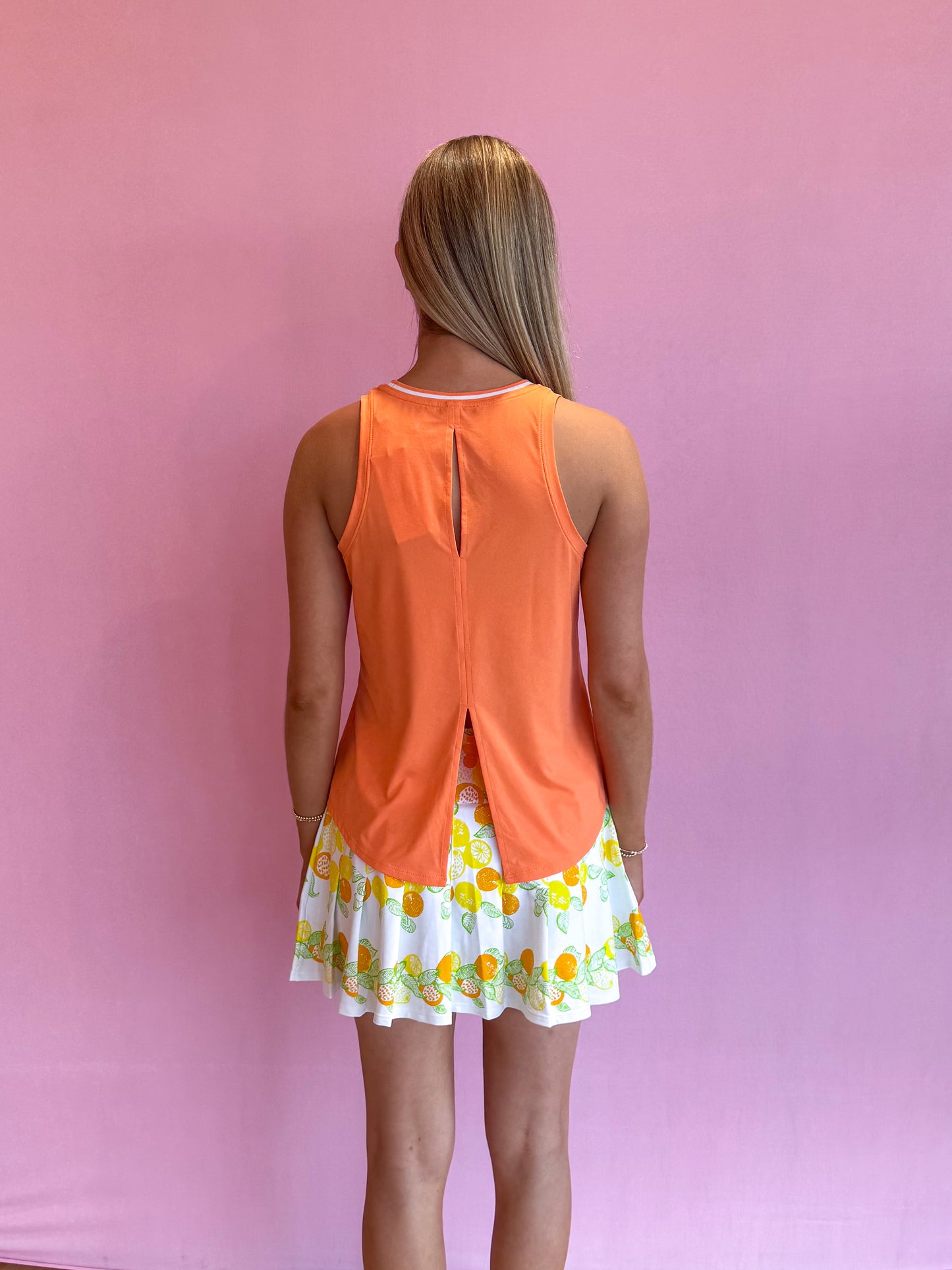 Westley Cutout Tank UPF 50+ Sunset Orange