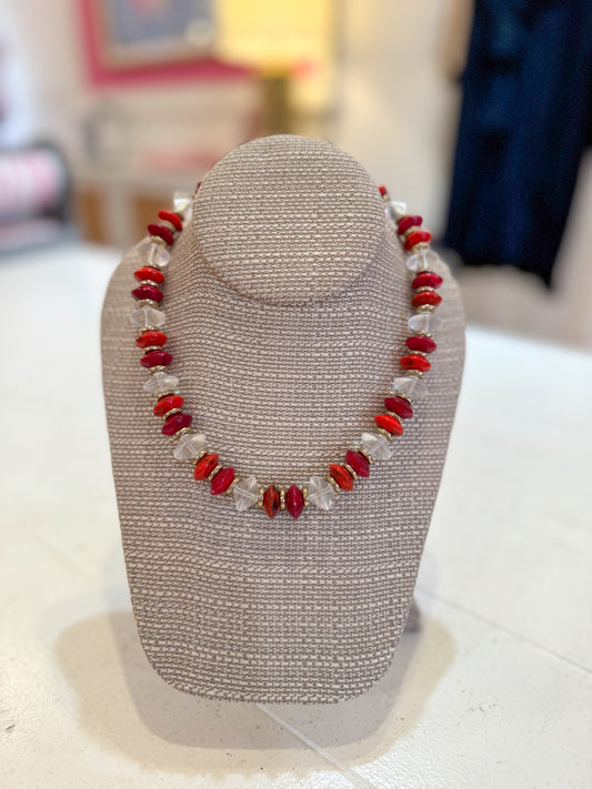 Cherry Pop Beaded Necklace