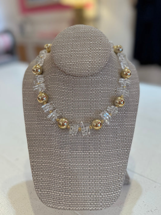 Clearly Understated Beaded Necklace