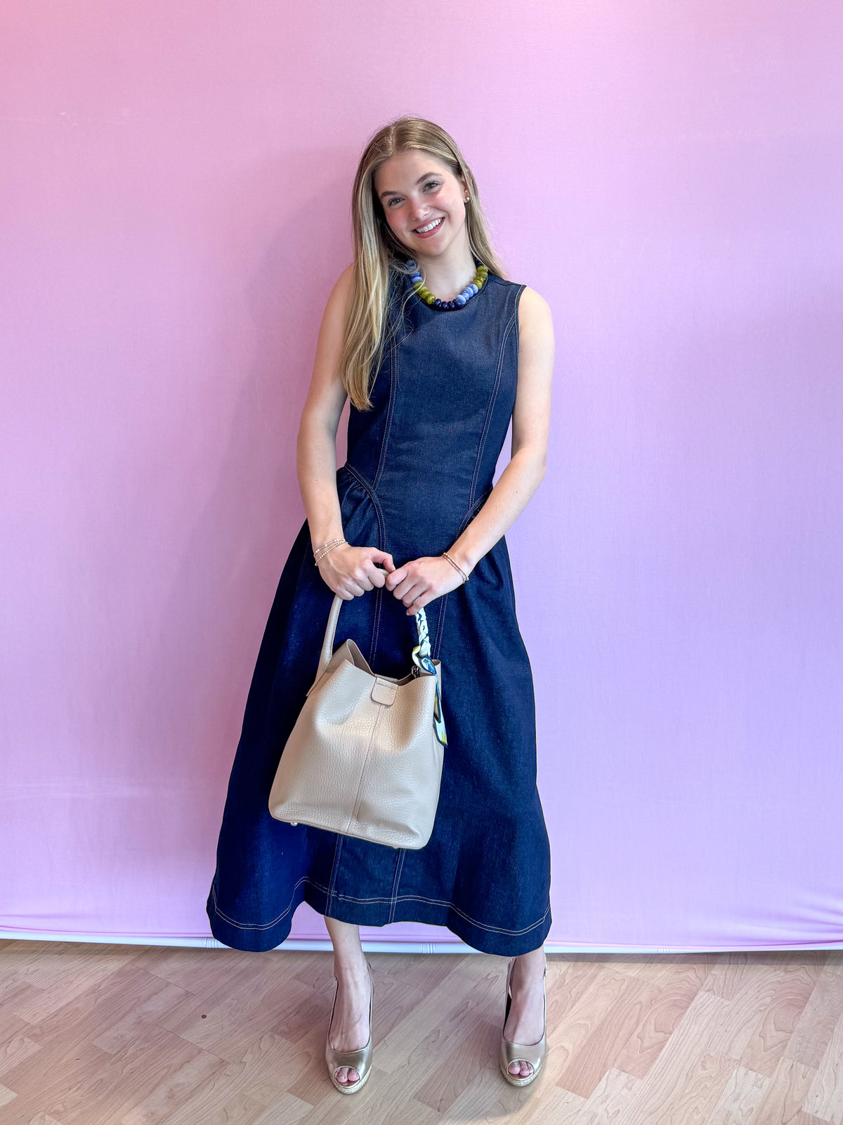 Jovi Sleeveless Denim Dress