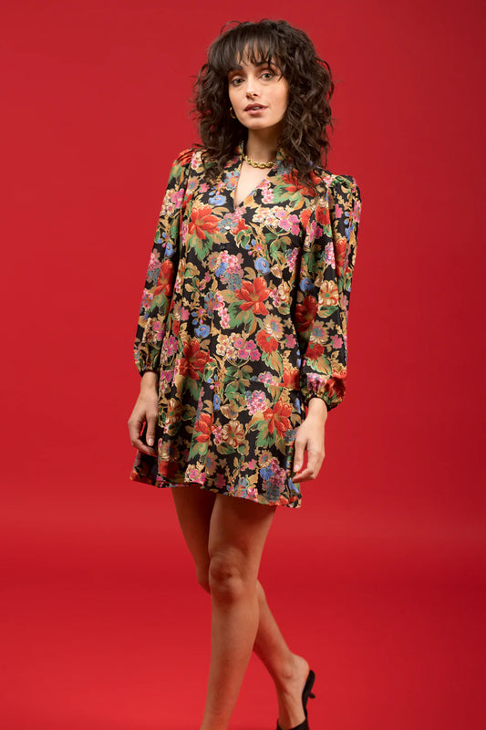 Hazel Dress Midnight Petals
