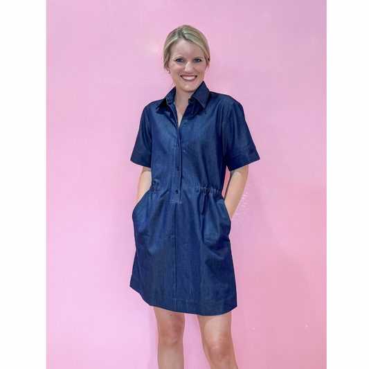 Lucy Collared Denim Dress