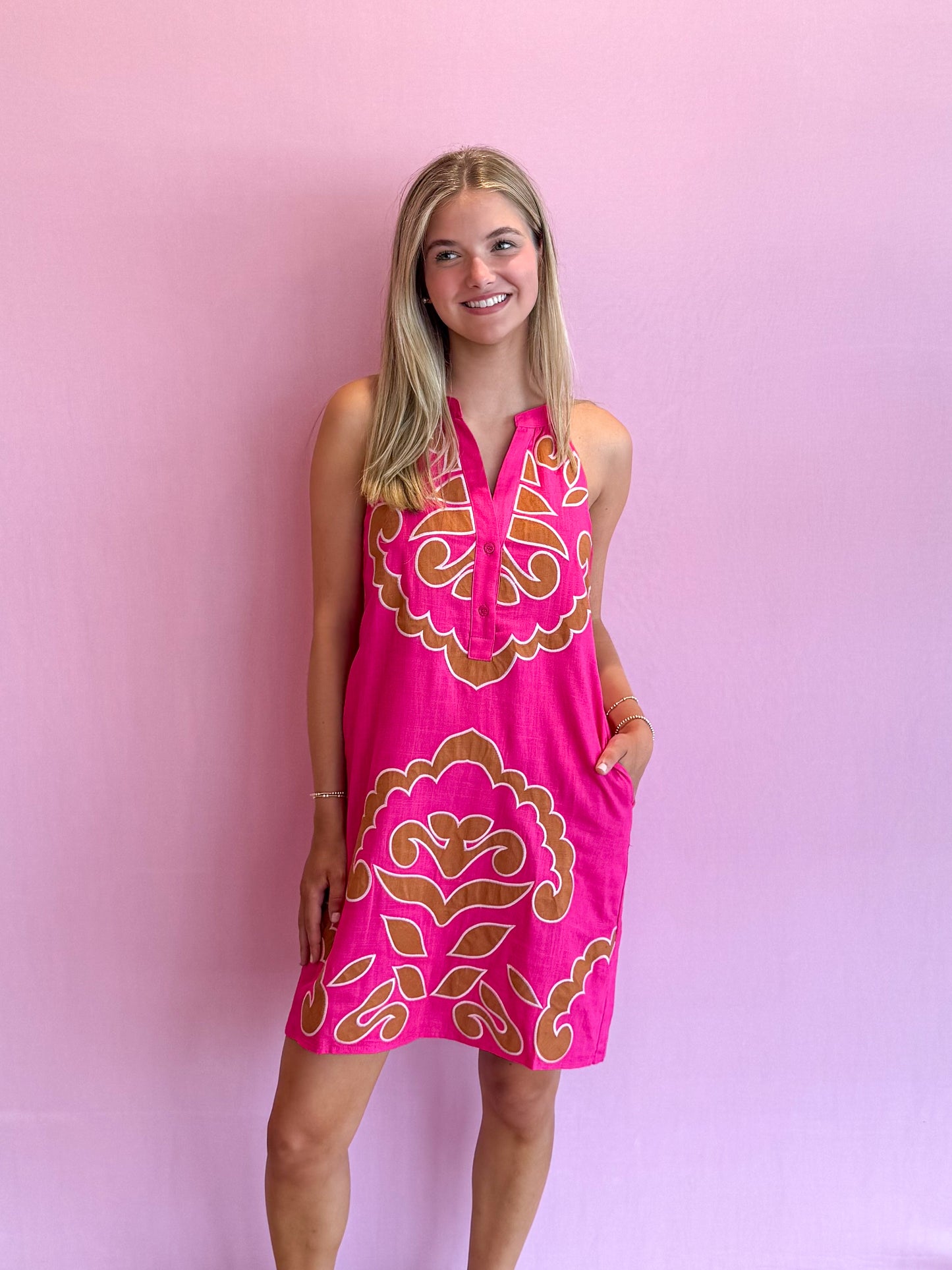 Elara Embroidered Dress