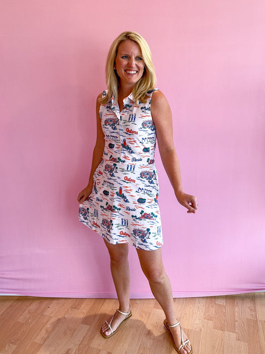 Hedy Dress Florida Toile