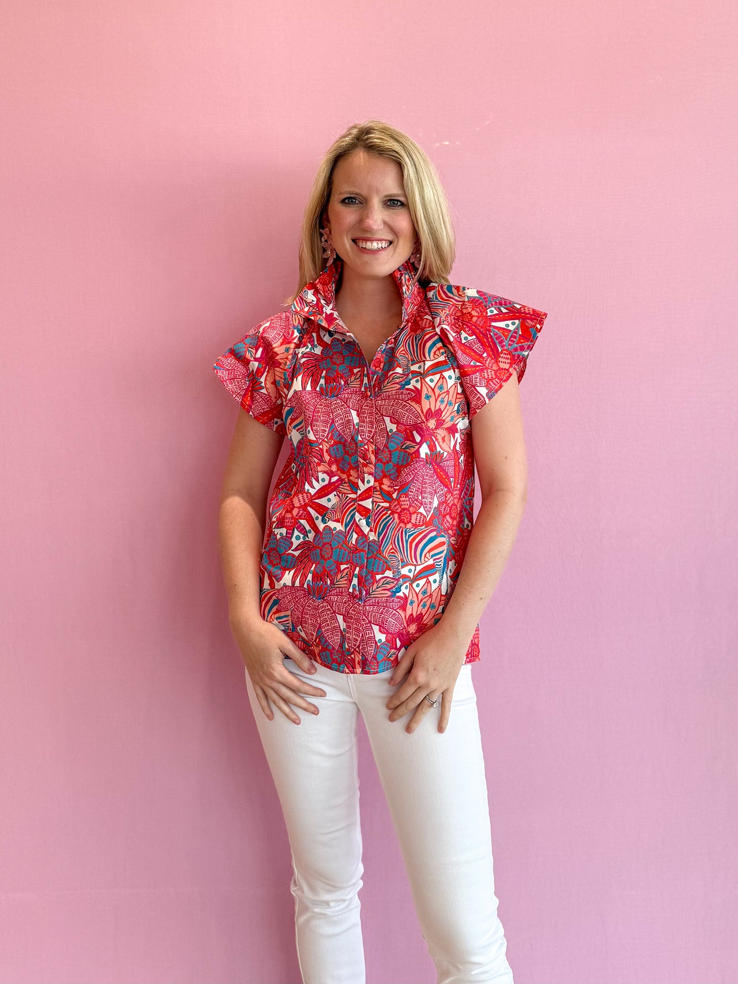 Adelyn Blouse Tropical Trapeze