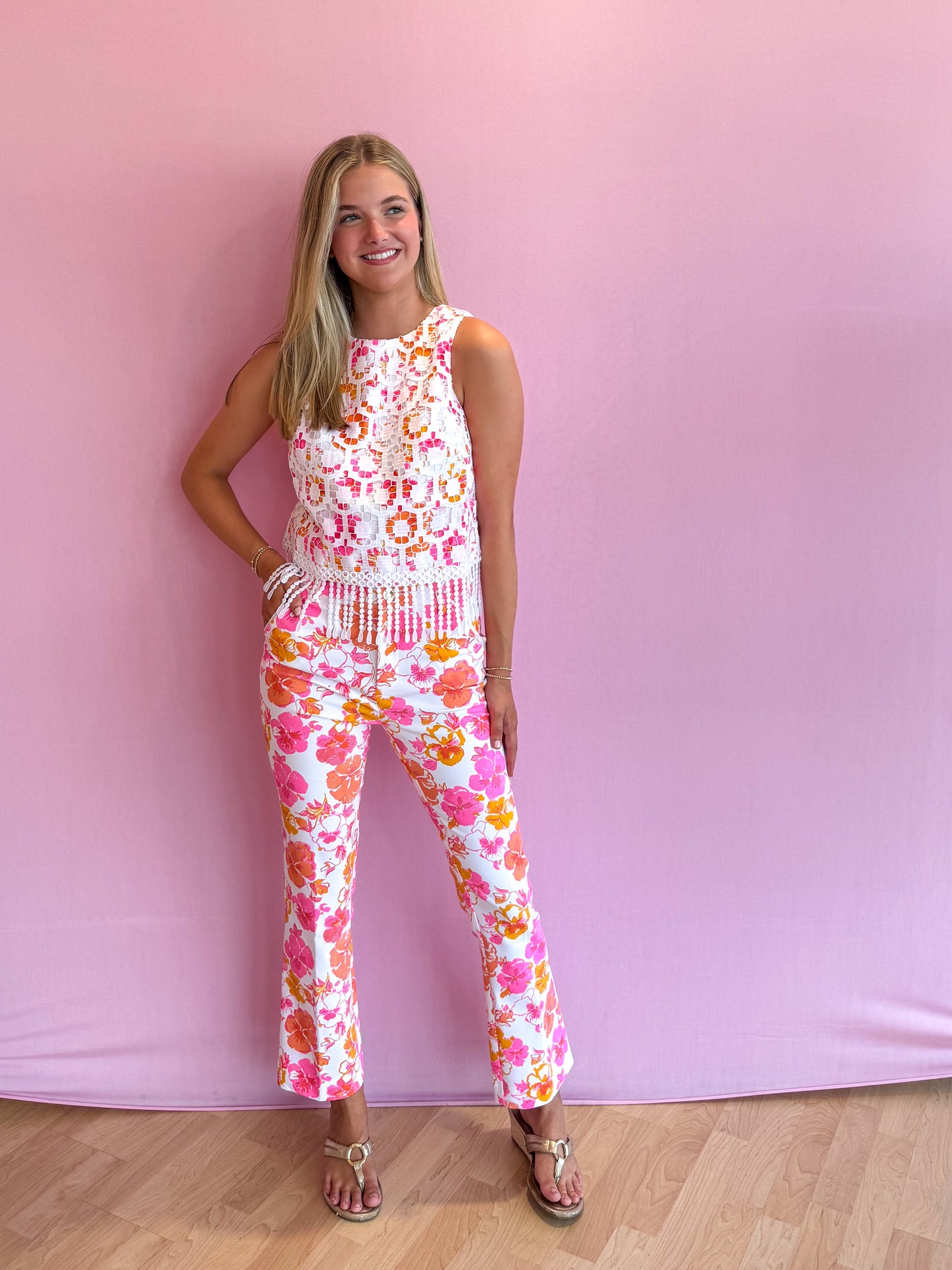 Carwyn Crop Flare Pant Pansy Fansy
