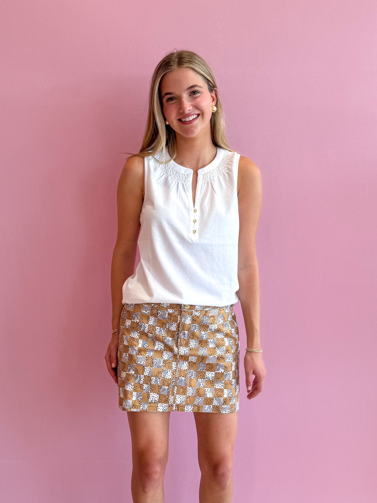 Colette Mini Skort Lil Cheetah Checks