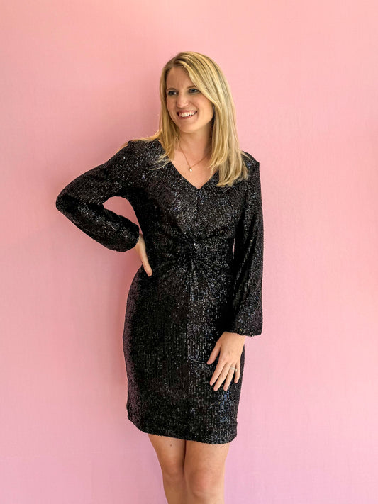 Estrella Sequin Dress Noir