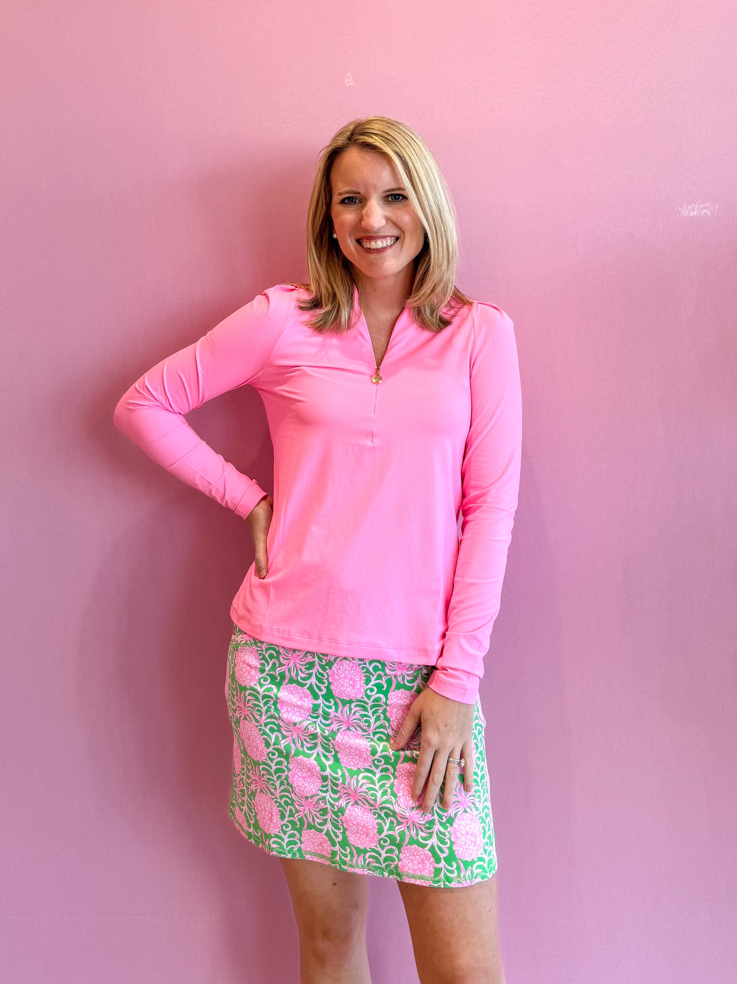 Sania Half Zip UPF 50+ Rousseau Pink