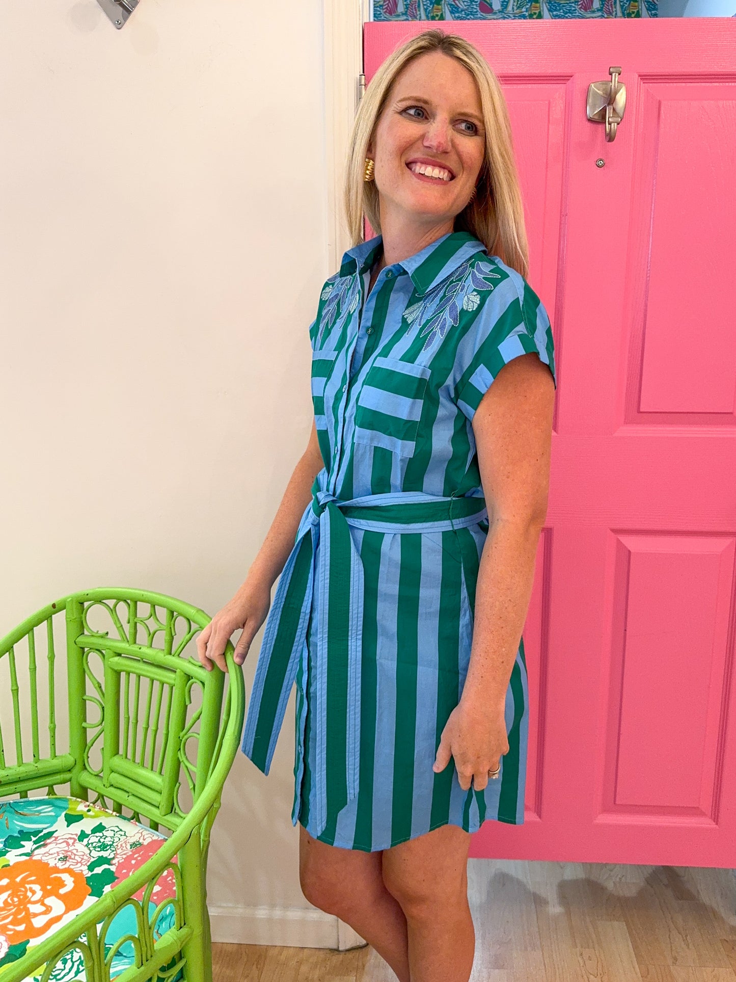 Whitney Dress Parasol Stripe