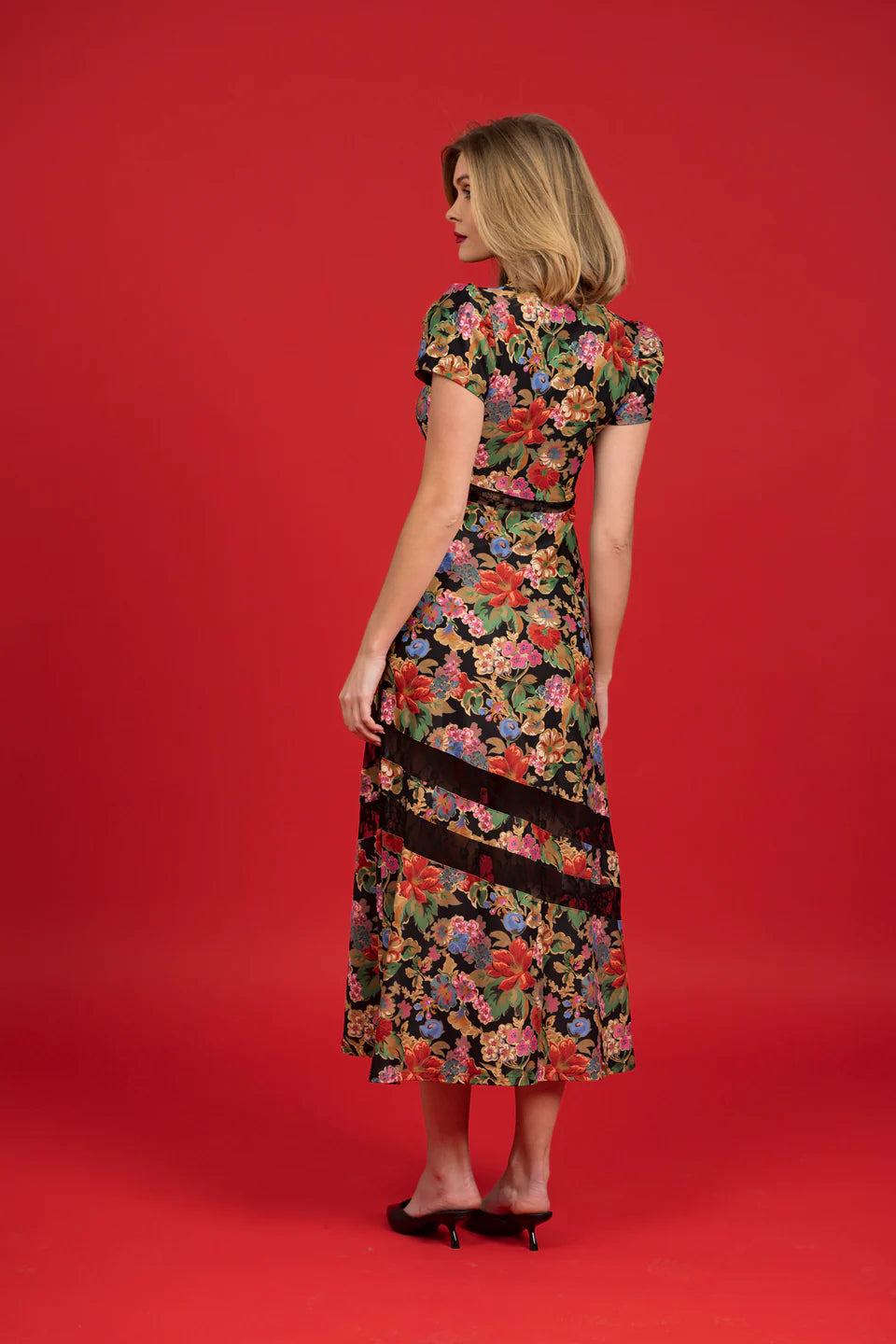 Octavia Dress Midnight Petals