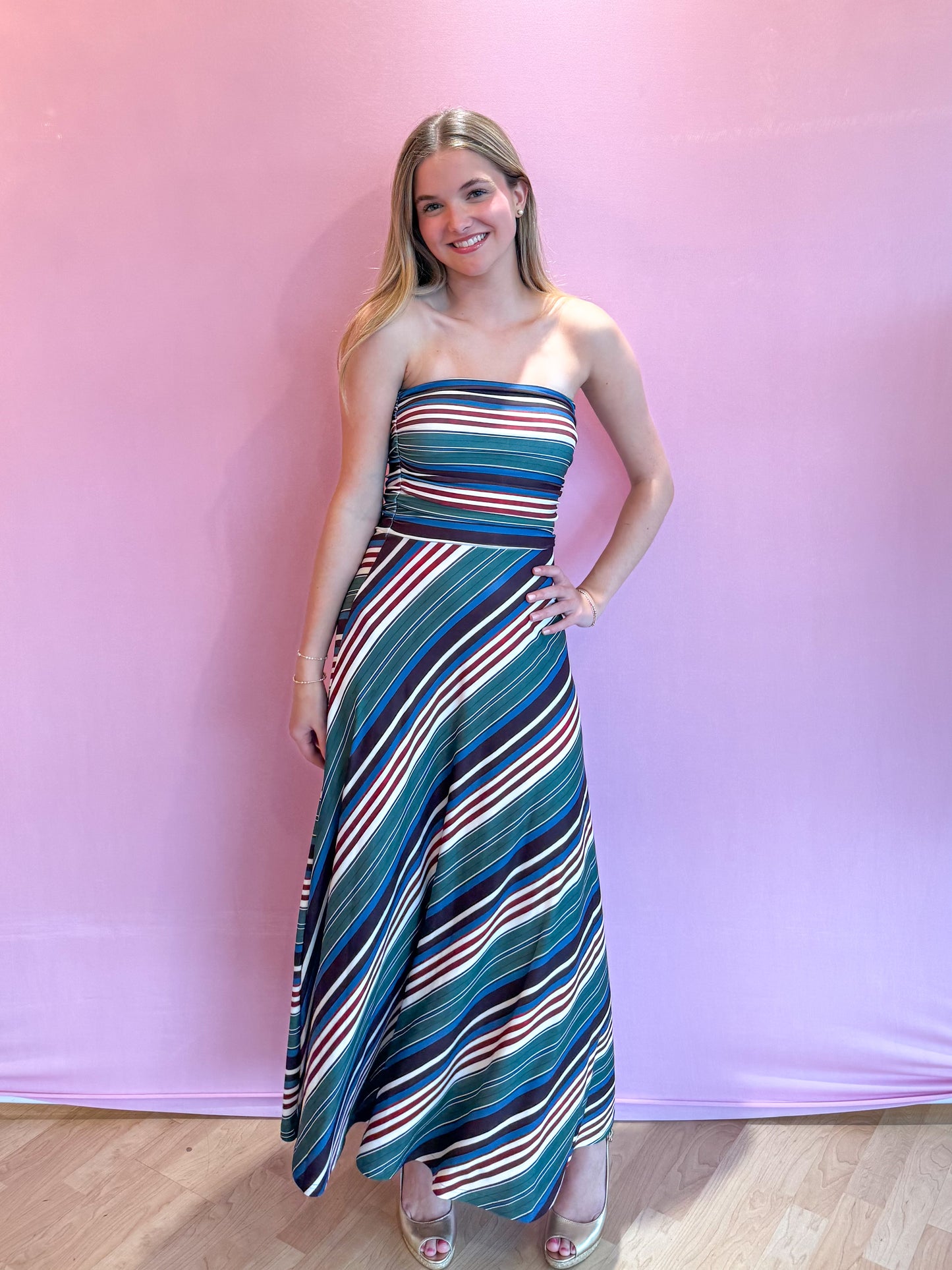 Gloria Dress Crew Stripe