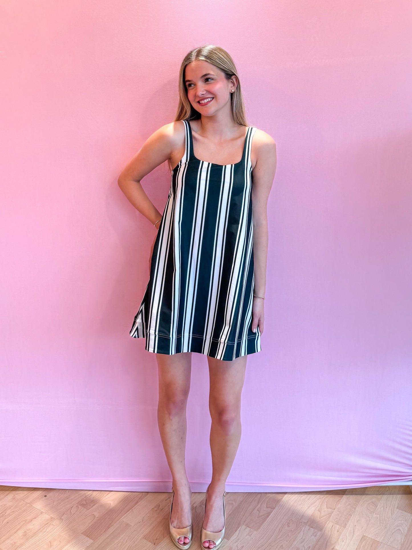 Helen Dress Juniper Stripe