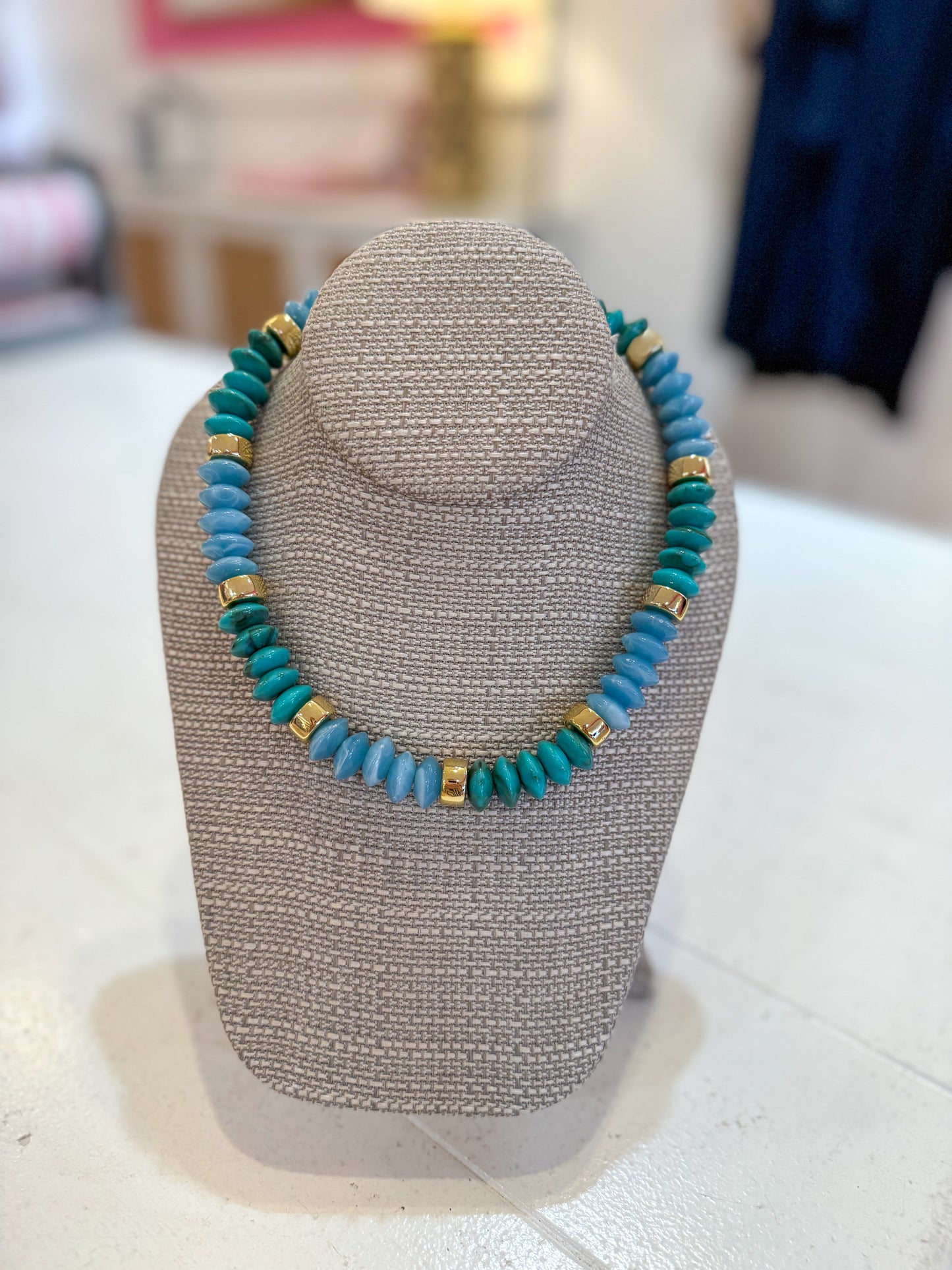 Turquoise Day Dream Beaded Necklace