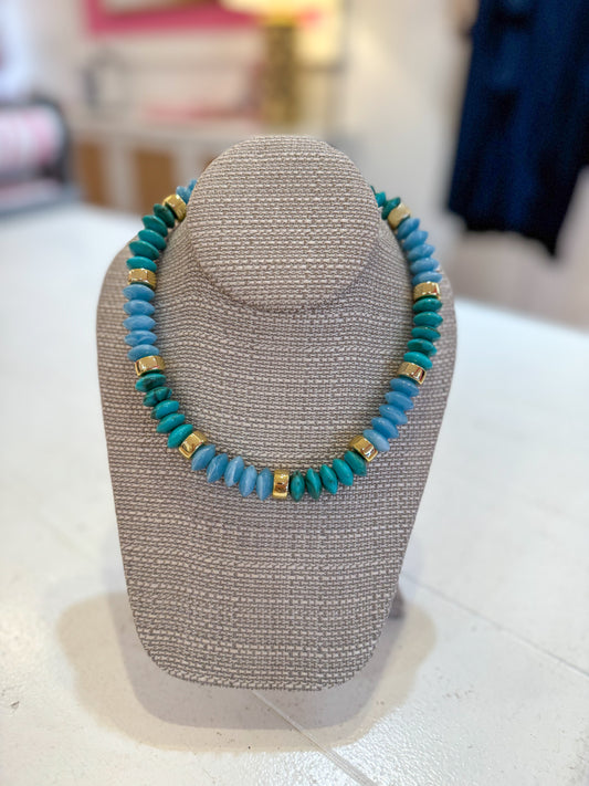 Turquoise Day Dream Beaded Necklace