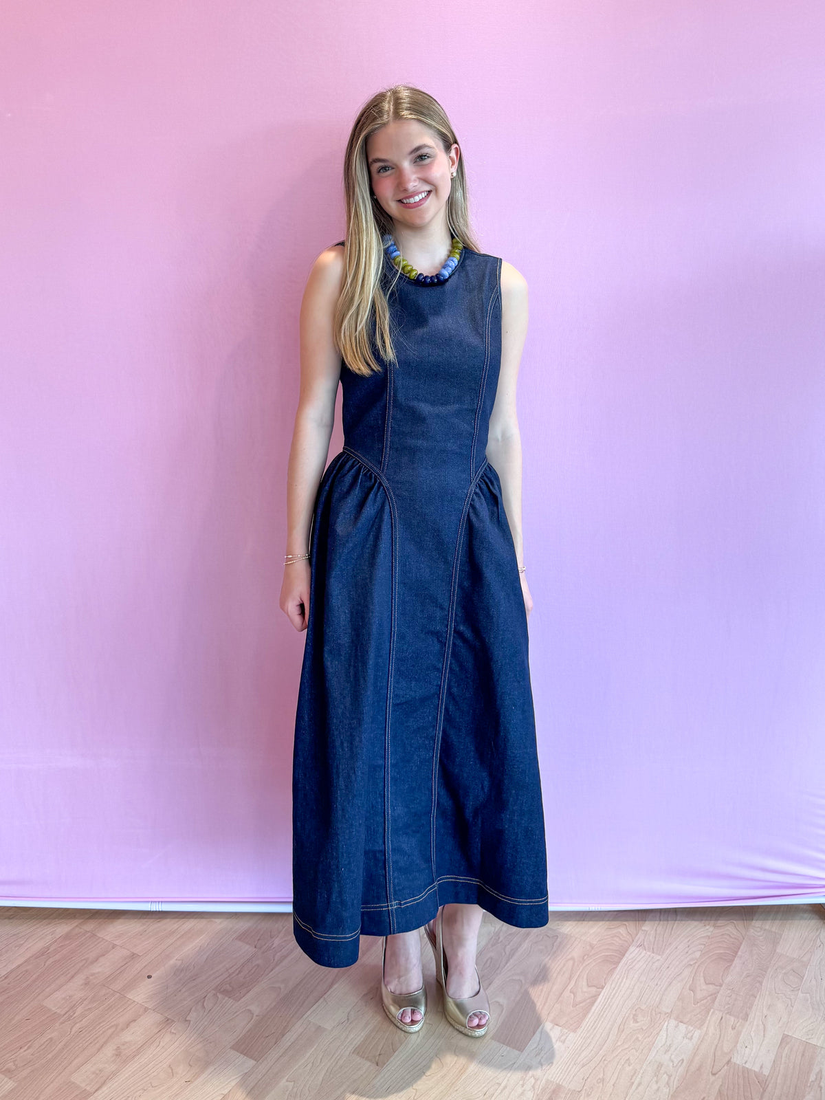 Jovi Sleeveless Denim Dress