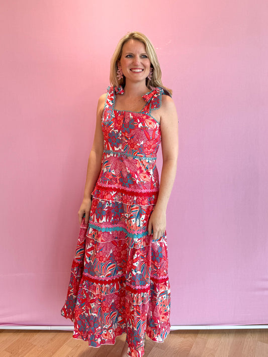 Naomi Maxi Dress Tropical Trapeze