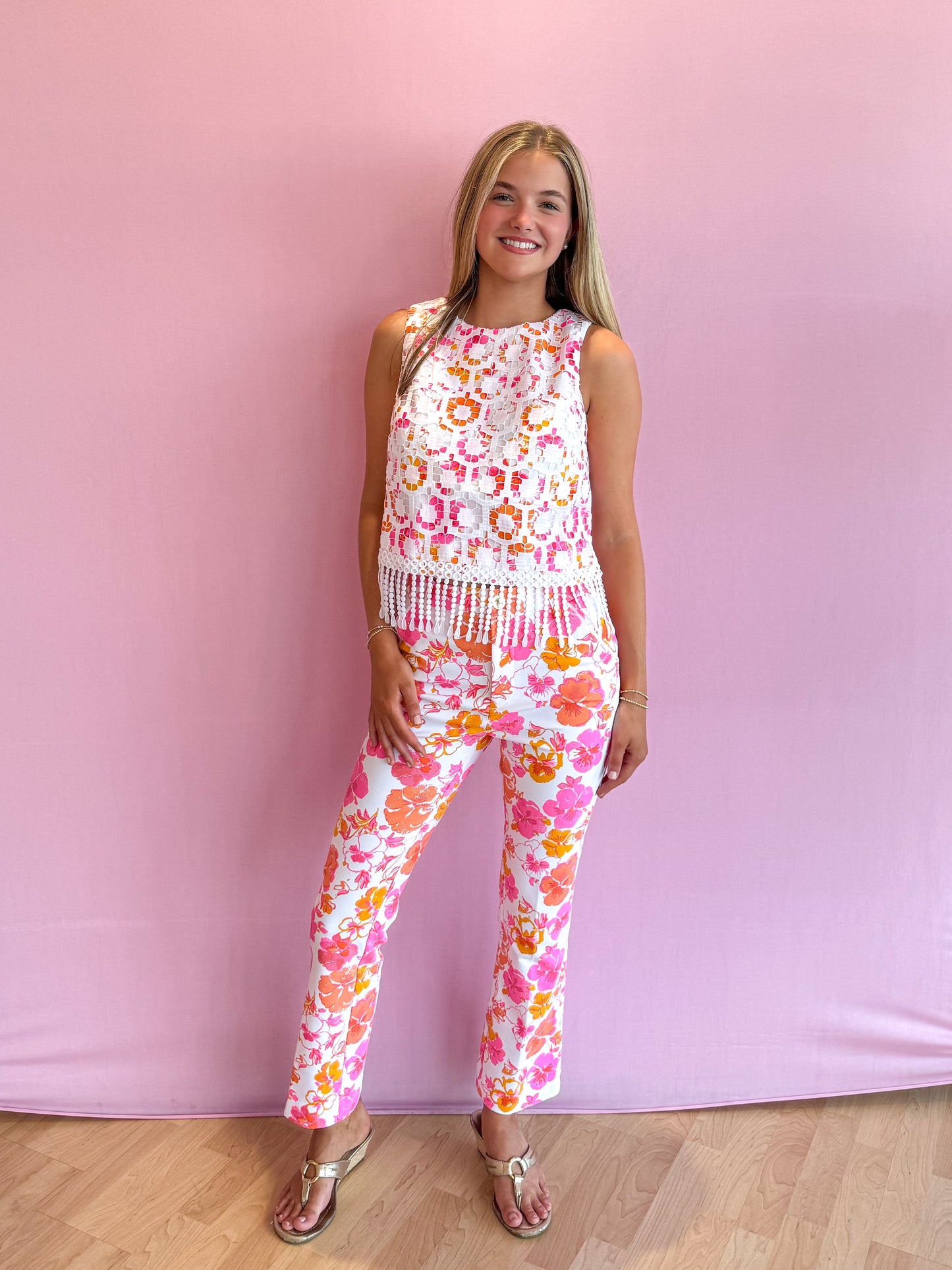 Carwyn Crop Flare Pant Pansy Fansy