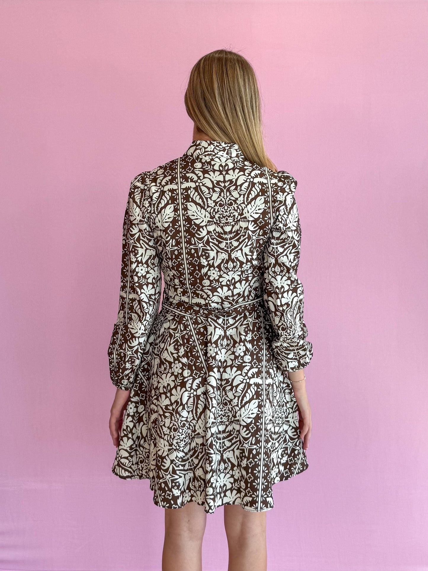 Ashley Tropical Block Printed Dress