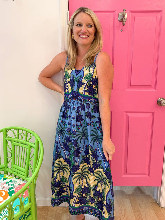 Millie Midi Dress Carolina Blue