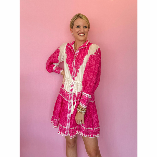 Drena Dress Passion Fruit Pink Jungle Escape