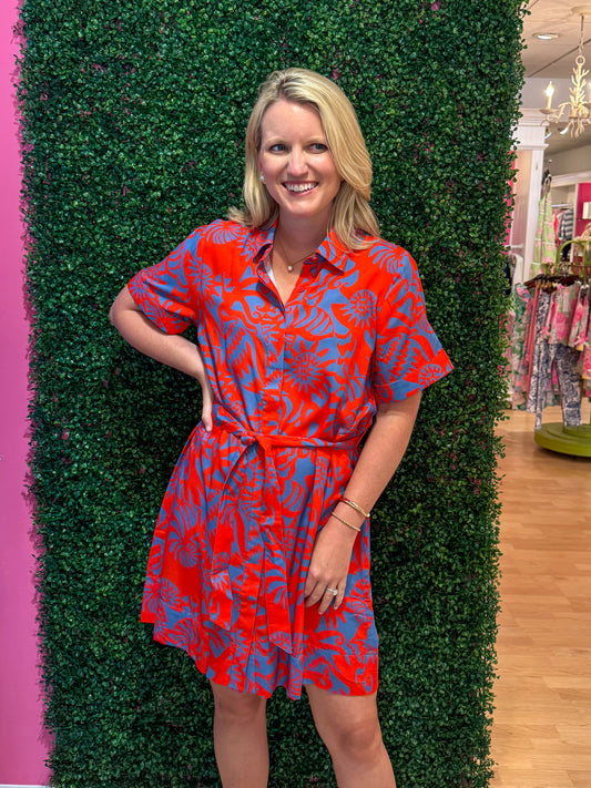 Elena Mini Dress True Red