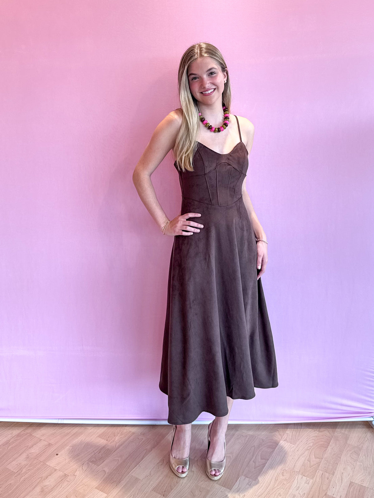 Sutton Suede Maxi Dress